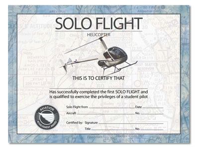 Solo Certificate Helicopter PDF